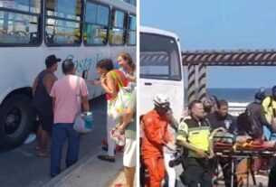idosa atropelada por ônibus